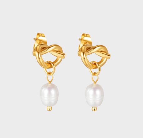 TWIST PEARL EARRING