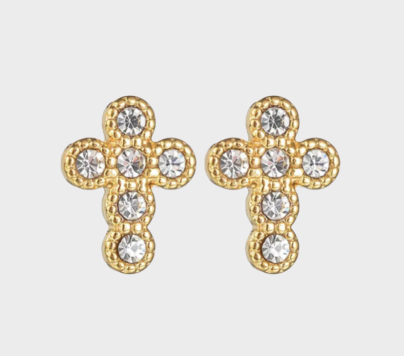 ELIZABETH CROSS STUDS