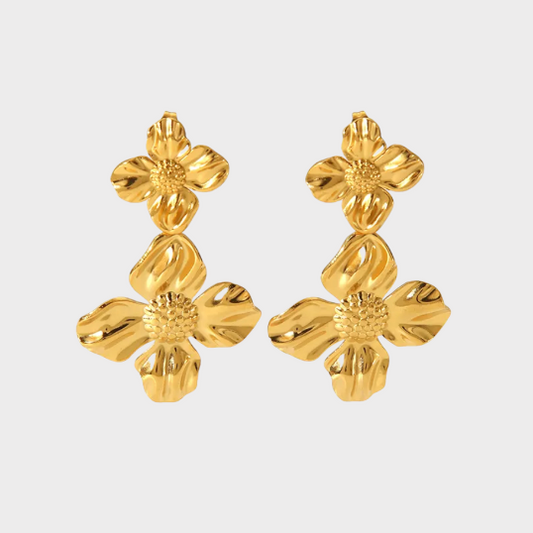 DOUBLE FLOWER EARRING